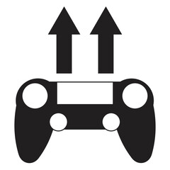 Joystick gaming icon with flat design style