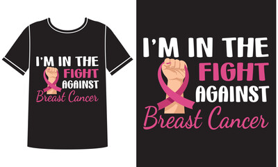 Fight against breast cancer t shirt design concept
