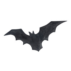 Watercolor illustration, bat