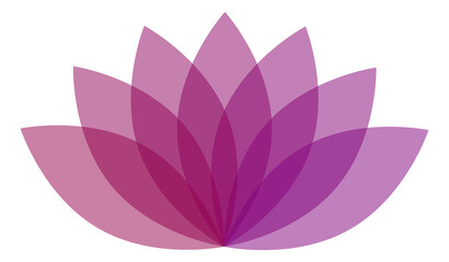 Spiritual flower logo. Mystic asian lotus plant