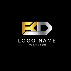 Fototapeta premium BD logo. Logo template for company. Monogram logo BD