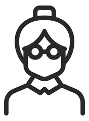 Obraz premium Old woman icon. Female senior age avatar