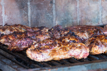 grilled meat on the grill