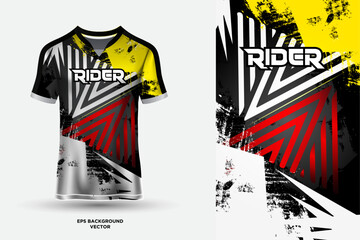 Abstract Futuristic T shirt jersey design suitable for sports, racing, soccer, gaming and e sports vector