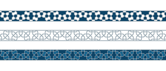 Islamic ornament pattern border for Ramadan card