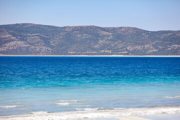 Horizon with blue water in the sea
