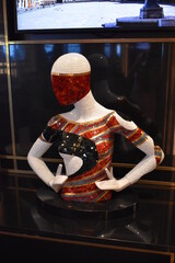woman modern half-bust made with mosaic in contemporary art