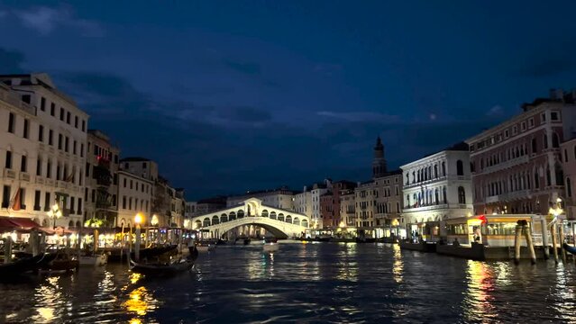 Grand Canal at Venice by night