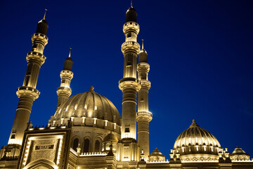 Obraz premium Heydar Aliyev mosque (Heydar Mascidi). Baku city, Azerbaijan.