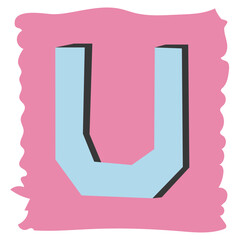 Letter U Sticker