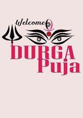 durga puja welcome design