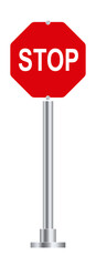 Stop road sign. Warning symbol. Attention icon