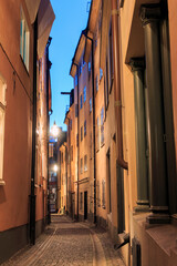 Street in Stokholm at night