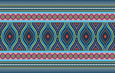 Gypsy pattern tribal ethnic motifs geometric seamless background. Doodle gypsy geometric shapes sprites tribal motifs clothing fabric textile print traditional design with triangles