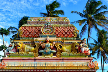 Shiva Hindu Temple, Arsenal, Pamplemousses district, Mauritius, Africa