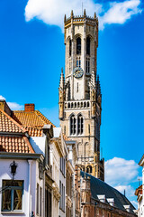 Architecture of the historical city of Bruges, Belgium