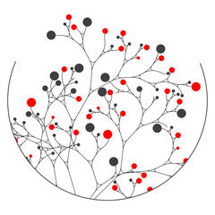 Abstract circle tree vector. Ecology creative background.