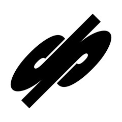 Vector logo. Abstraction. Sign on a white background. Art design. Figure. Symbol and letter. Logo. Graphic element. Design. Illustration.