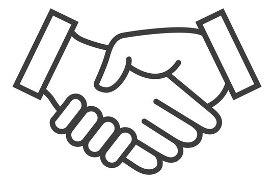 Handshake icon. Deal symbol. Succesful business partnership
