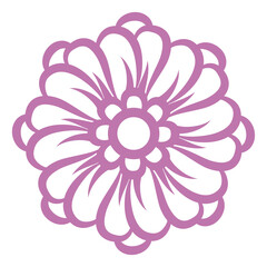 Floral element in oriental mehndi style. Ethnic tattoo ornament