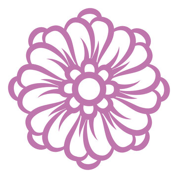 Floral element in oriental mehndi style. Ethnic tattoo ornament
