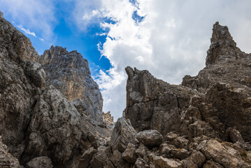 Aufstieg von Oberholz zur Gamsstallscharte, Latemar