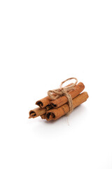 cinnamon sticks isolated on white background