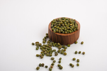 mung beans isolated on white background