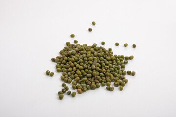 mung beans isolated on white background