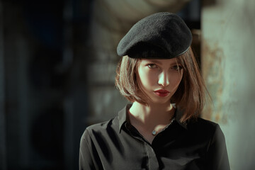 girl in beret