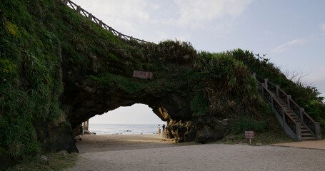 Sea cave in Shimendong of New Taipei