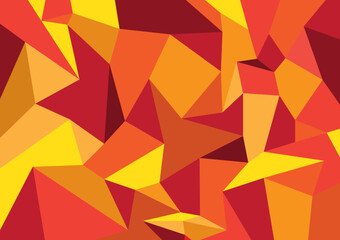 Colorful polygon background. Triangle background design. Geometric background. red, yellow, orange color. 