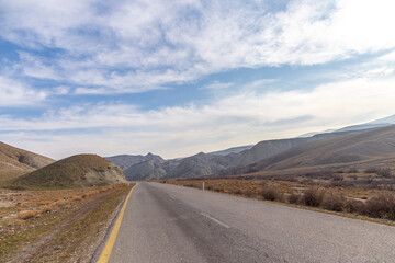 Garnet mountains of Khizi. Azerbaijan.