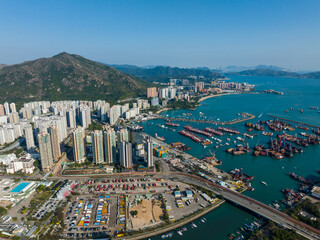 Obraz premium Top view of residential district