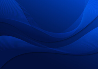 Abstract gradien blue wavy pattern design decorative artwork template design. Overlapping style with wavy blue style background.