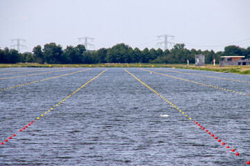 Willem-Alexanderbaan as rowing facility in water storage Eendragtspolder for preventing flood © André Muller