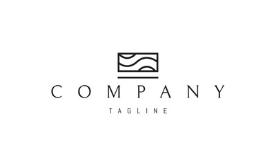 Vector logo on which an abstract image of a wooden beam with a pattern.