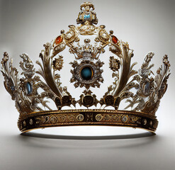 Naklejka premium Royal crown with jewellery stones