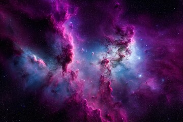 Fototapeta na wymiar Space nebula and galaxy