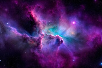 Fototapeta Space nebula and galaxy obraz