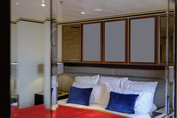 Luxurious ocean view or oceanview or outside balcony veranda cabin stateroom suite queen king...