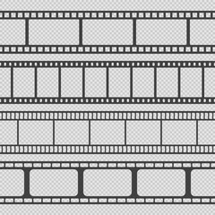 Set of seamless film strips