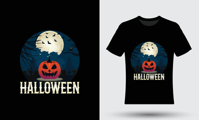 Halloween t-shirt design template easy to print all-purpose for man, women, and children.