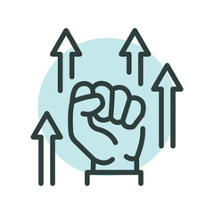 Motivation line icon. Self development