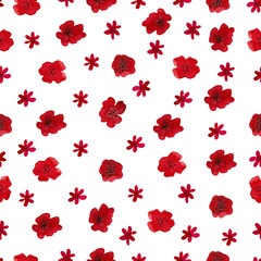 Transparent watercolor floral pattern