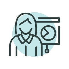 Teacher line icon. Self development