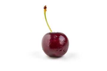 Sweet cherry, isolated on white background.
