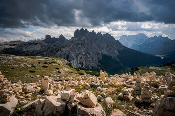 Mountains, forest and landscape of the Dolomites in South Tyrol, Italy