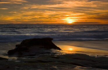 sunset on the pasific coast