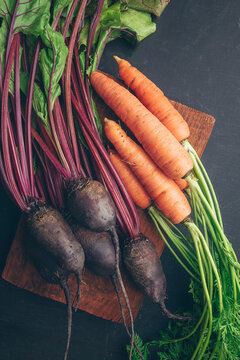 spring food vegetable carrot. fresh orange carrots and beetroot. Farm healthy food.. Product Image Vegetable Root Carrot